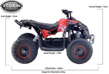 Renegade Ranger 1100w 48v Electric Kids Quad Bike - Green - Image 2