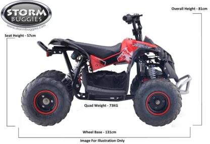 Renegade Ranger 1200w 48v 20Ah Electric Kids Quad Bike - Pink - Image 8